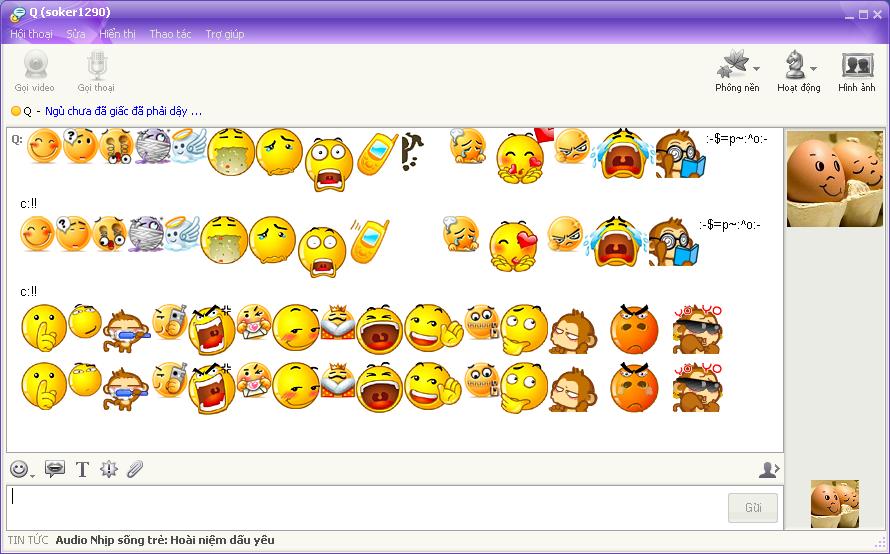Làm mới bộ emoticon cho yahoo. | QBC Groups