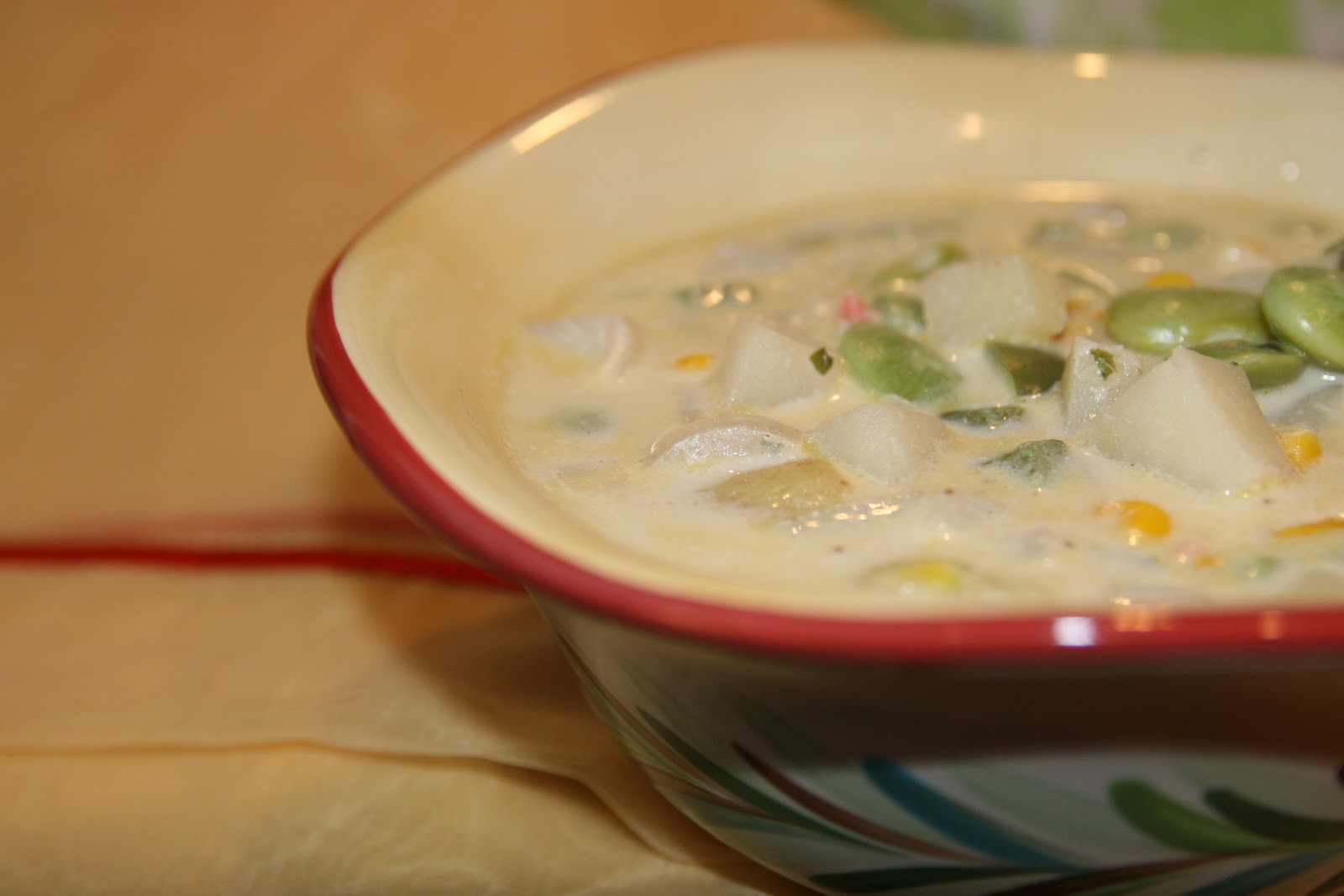 Haystacks & Champagne Quick Dinner PotatoCornLima Bean Chowder
