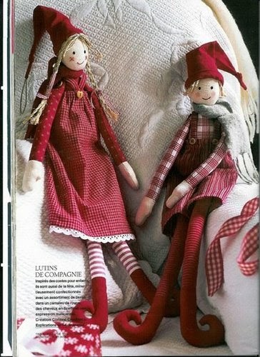 Anjos de Natal com moldes