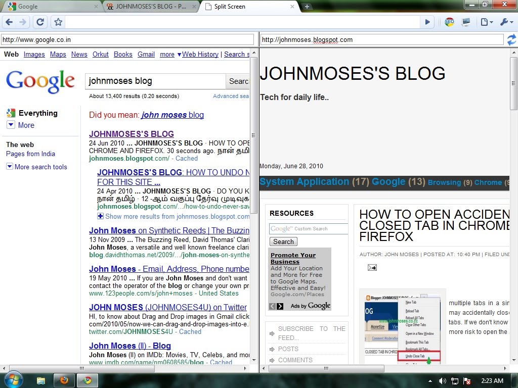 JOHNMOSES'S BLOG: USE CHROME'S SPLIT SCREEN EXTENSION TO OPEN TWO PAGES