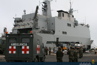 La Armada alista al buque “Castilla” con una fuerza de 450 soldados y marineros a bordo.