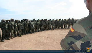 Infantes de Marina de la Armada española realizan los primeros adiestramientos a personal del ejército senegalés.