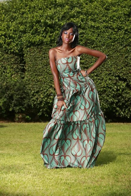 n'kya designs, wax print gown, african fashion