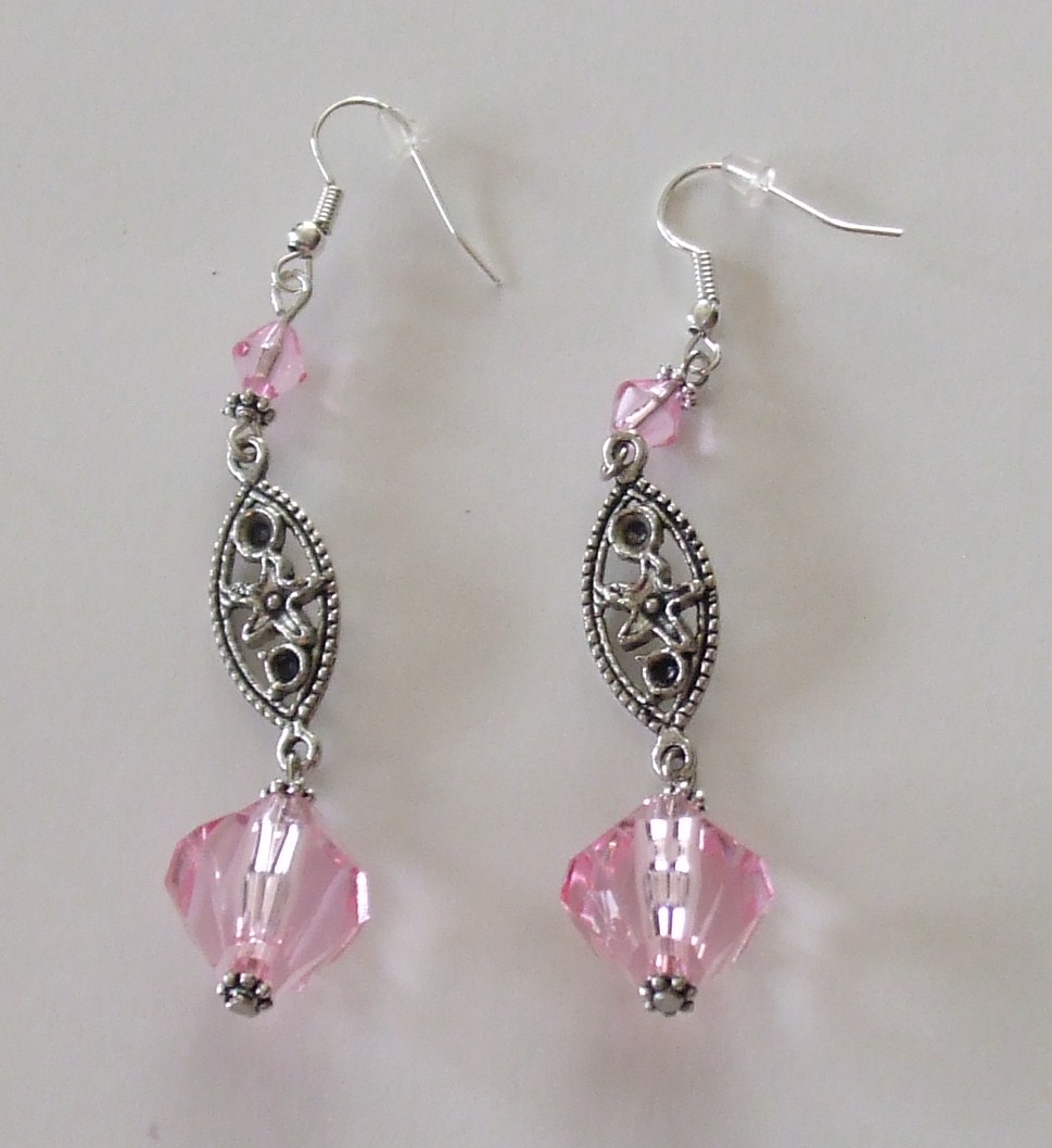 Denise's Beautiful Bling Pink Earrings