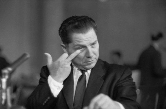 All This Is That Finger Of The Day No 8 Jimmy Hoffa Gives The Finger To Bobby Kennedy At A 