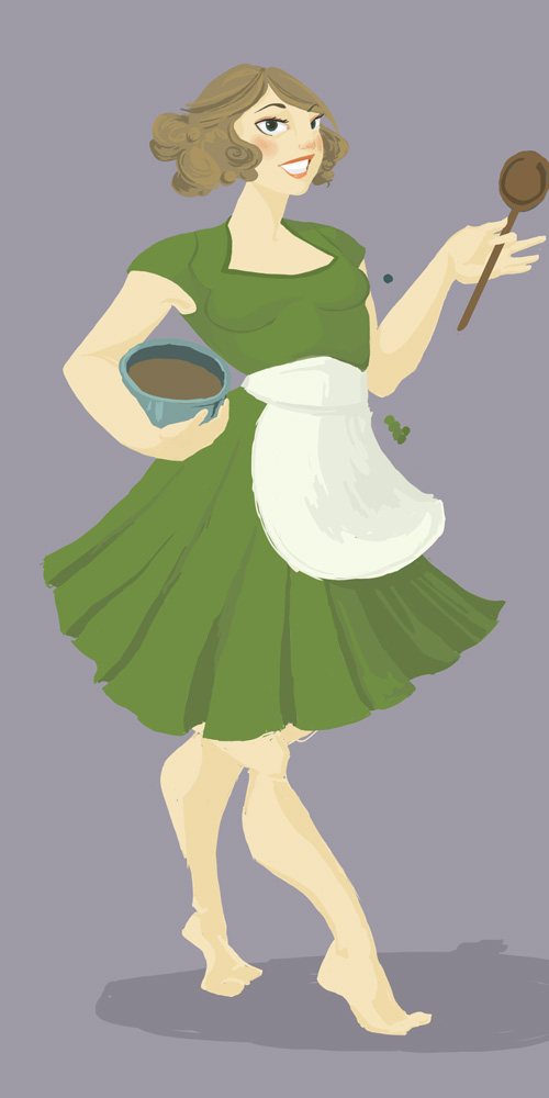 Cassie Grace Art and Illustration Barefoot in the Kitchen....And