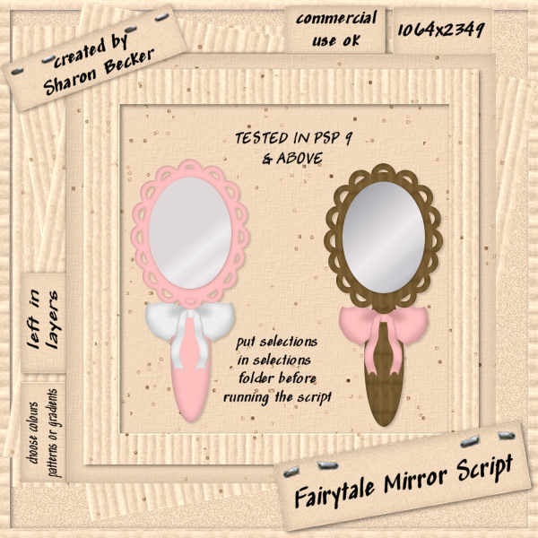 Sharon Becker Creations NEW Fairytale Mirror Script & a Freebie
