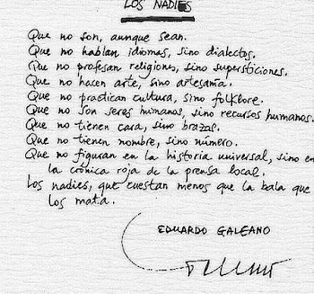 Los nadies - Eduardo Galeano