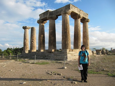 Templo de Apollo en Ancient Corinto