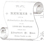 pour visionner le Plan de la Ville de Rennes et ses réseaux de tramway, par P. Rigaud (1897)