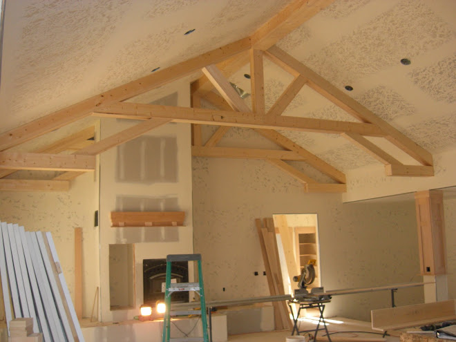 Living Room Trusses being built