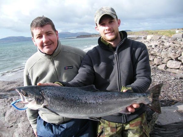 15 fevrier: Sean Brain et Barry prennent le 4 saumon de la saison au Currane, springer 10lbs