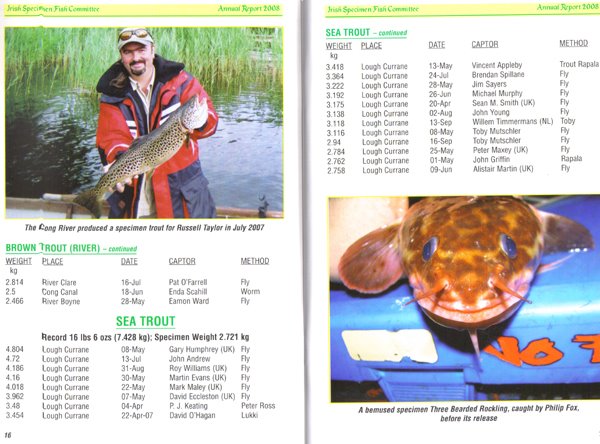 Irish Specimen Fish 2008 (le journal officiel IFSC)