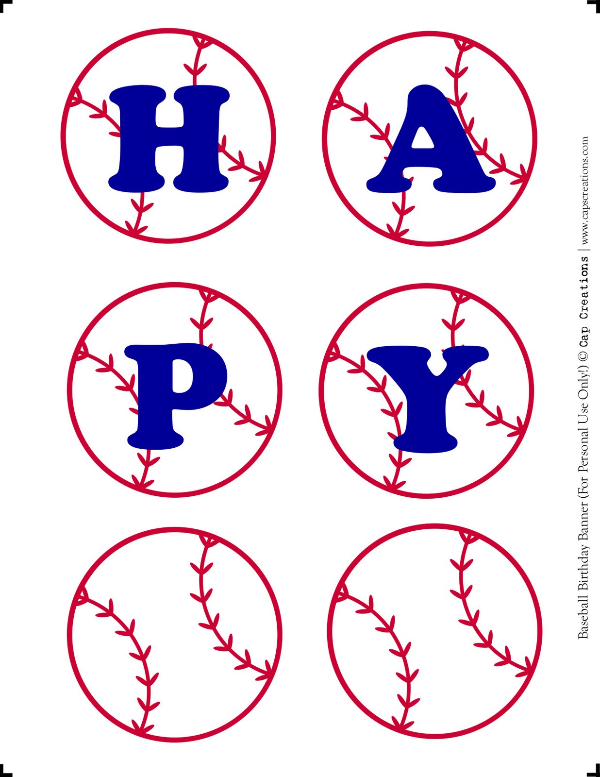 Baseball Birthday Free Printables