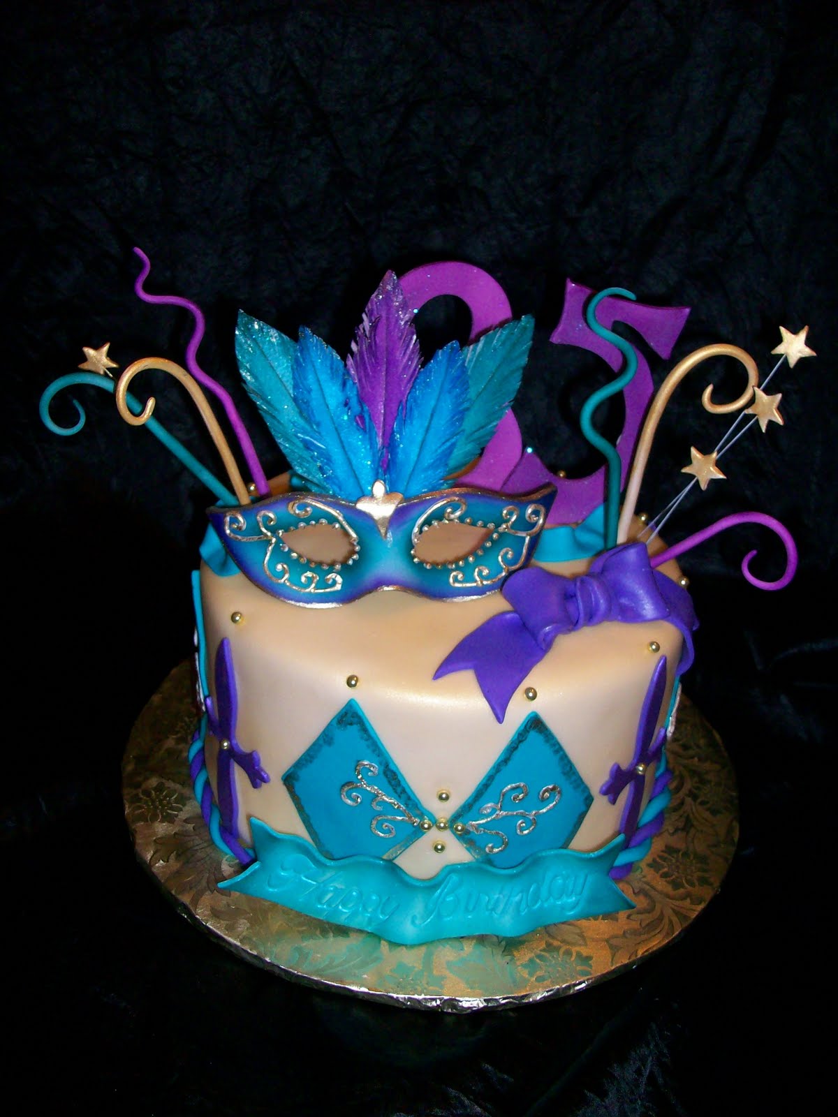 mardi gras smash cake