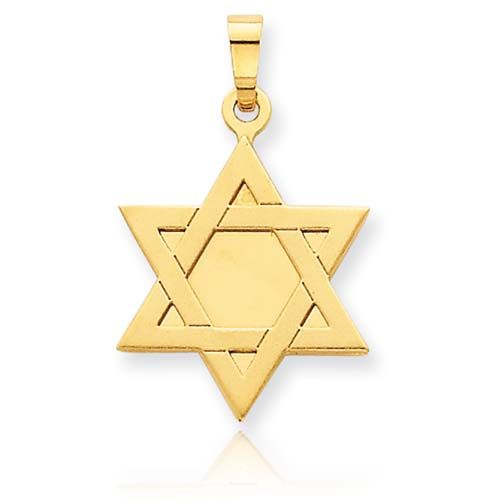 Gold Star of David Pendant