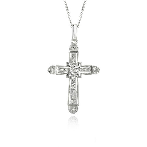 Big Diamond Cross Necklace