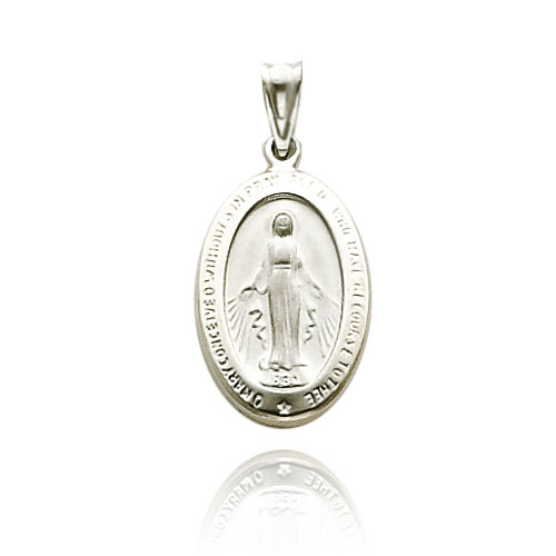 White Gold Miraculous Medal