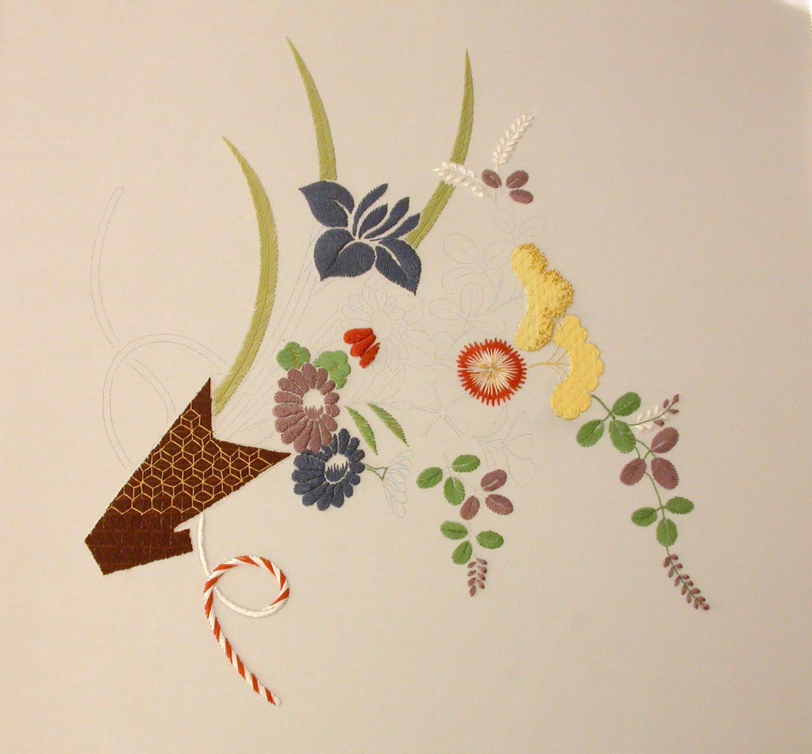 moonsilk stitches Japanese Embroidery