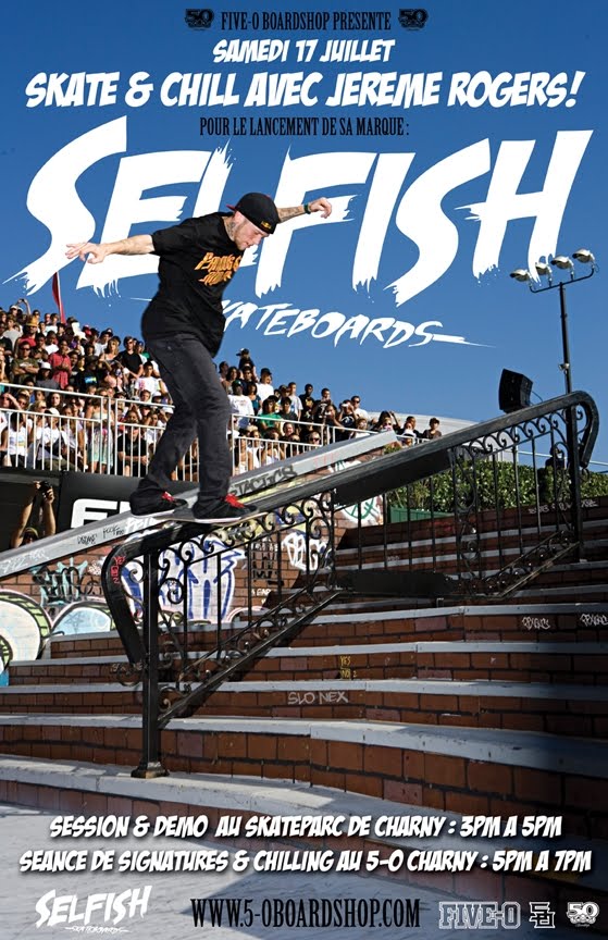 JEREME ROGERS A CHARNY CE SAMEDI 17 JUILLET Le skatepark EXO