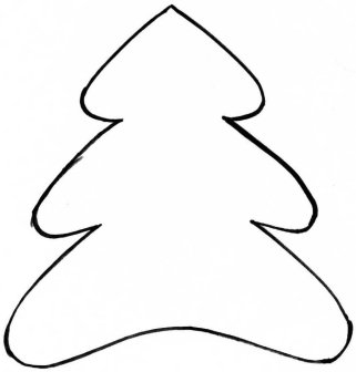 Christmas Tree Stencil Cut Out - Free Clip Art, Coloring Pages