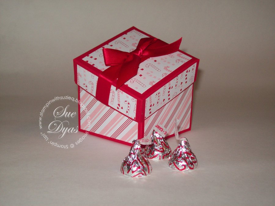 Stampin' With Suzie Q Candy Cane Christmas Gift Box
