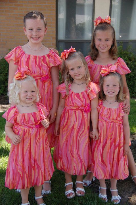 THE DRESS PARTY: COUSINS get to match each other in their Easter ...