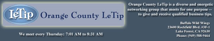 Orange County LeTip Business Networking