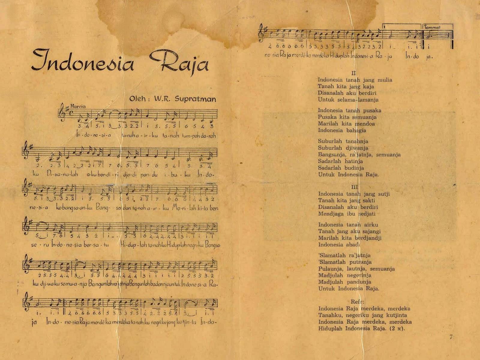 Mozaic Dunia Indonesia  Raya  Merupakan Lagu  Kebangsaan 