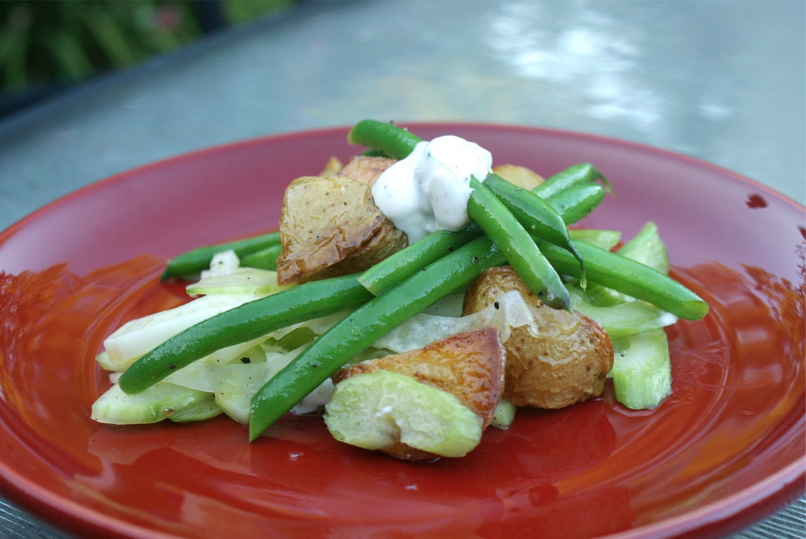 Piccante Dolce Fennel, Cucumber and Green Bean Salad with Roasted