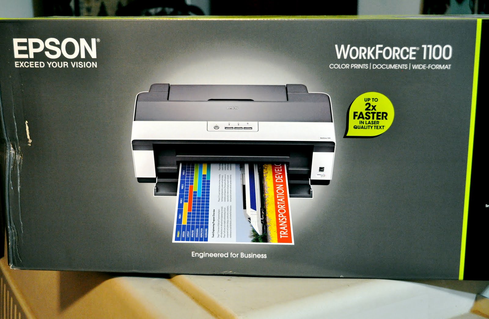 Father has just connected a new printer