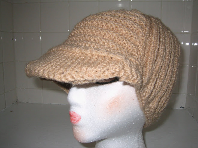 Man's Tan Newsboy brim and ribbing.