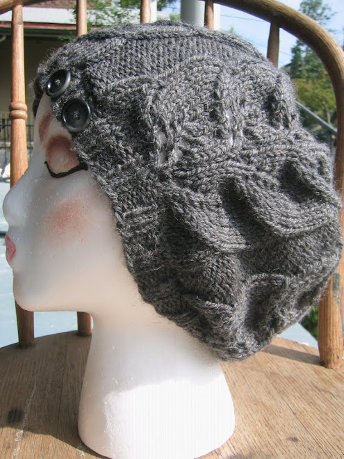Merino Wool Dark Gray Slouchy Beret