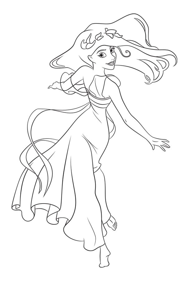 Princesas Disney: Dibujos para colorear de "Encantada"