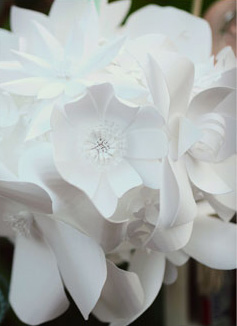 white paper flowers