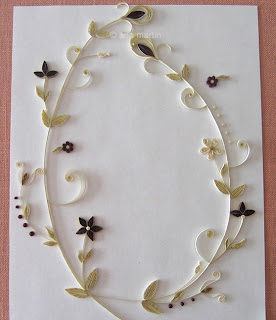 Marriage certificate - quilled design