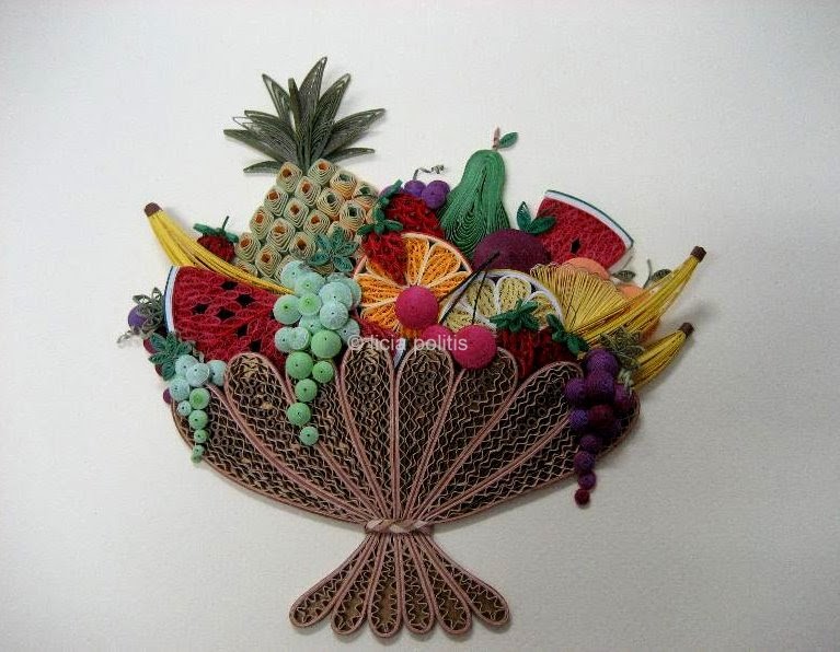 Rolled Paper Fruit Basket by Licia Politis