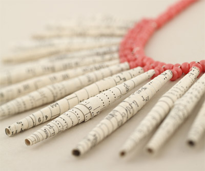 Paper Bead Necklace is a project included in Playing with Books by Jason Thompson. Paper Bead Necklace