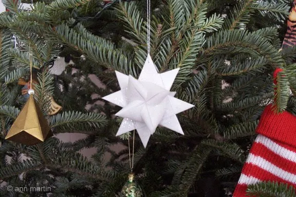 Easy Folded Paper German Star Ornaments 