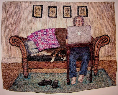 Syd & Me, textile art embroidery by Susanne Gregg
