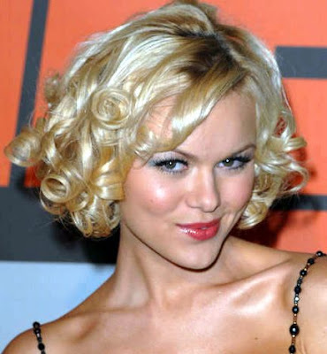 pink hairstyles 2010. Women cool curly bob hairstyle