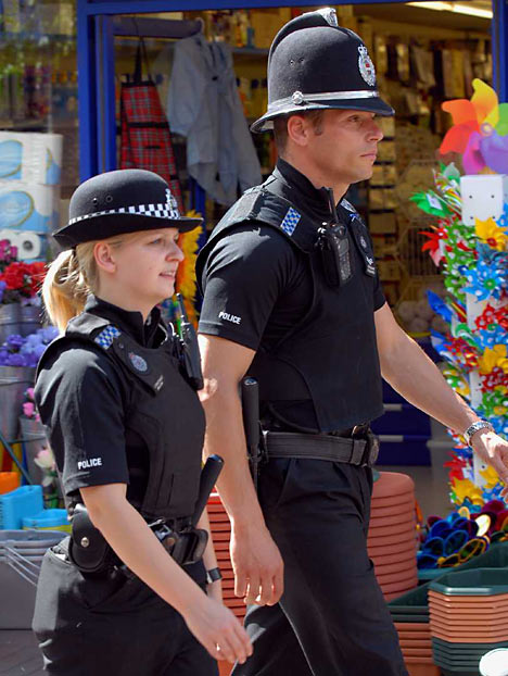  Officers' spokesman on these new British police black uniforms and said 
