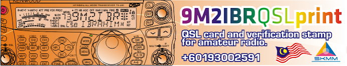 9M2IBRqslPRINT - Malaysia QSL card design and printing