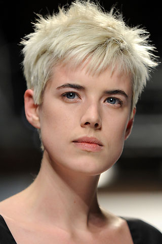 Agyness Deyn Short Hairstyles - Platinum Blonde Hair Color Trends