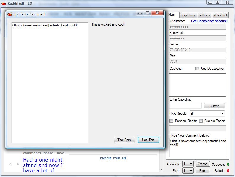 redditroll reddit bot automated reddit software