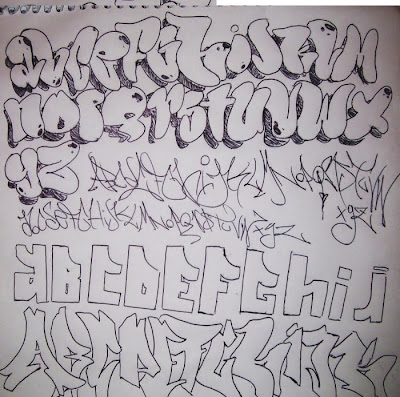 Sketch Graffiti Alphabet BlackBook by Taringa Artists