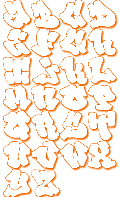 Graffiti Alphabet Bubble Design Glossy Letter R Bubble Font