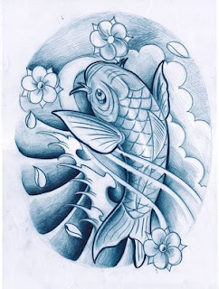 Koi Fish Japanese Design Tattoo
