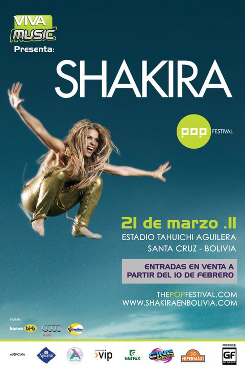 Shakira Y Mas: SHAKIRA EN BOLIVIA EL 21 DE MARZO, INFORMACION
