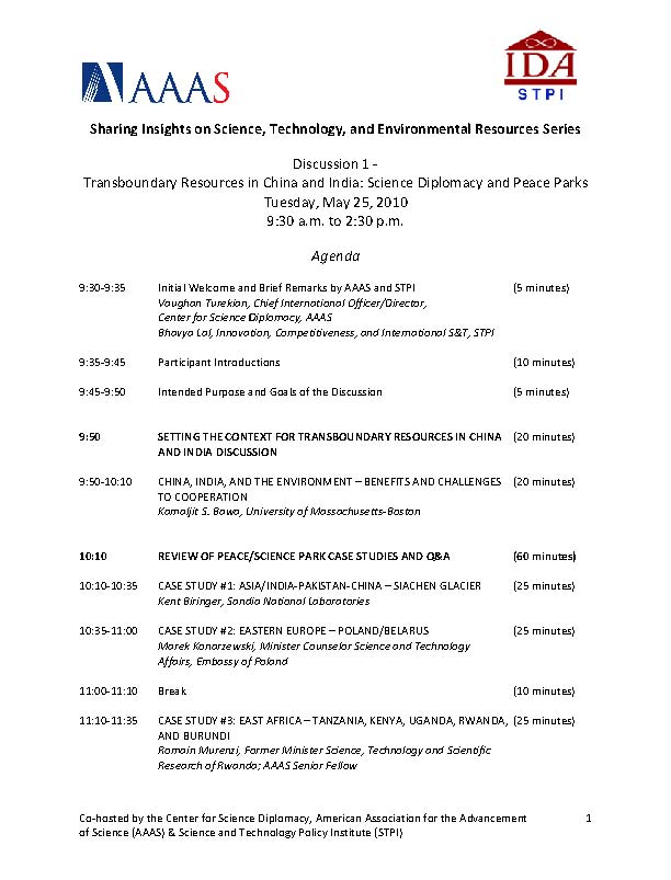 Sharing Insights on Science, Technology, and Environmental Resources Series
